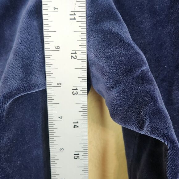Lauren Ralph Lauren Navy Blue‎ Velvet Pull On Lounge comfort elastic Pants Sz XL - Picture 6 of 10